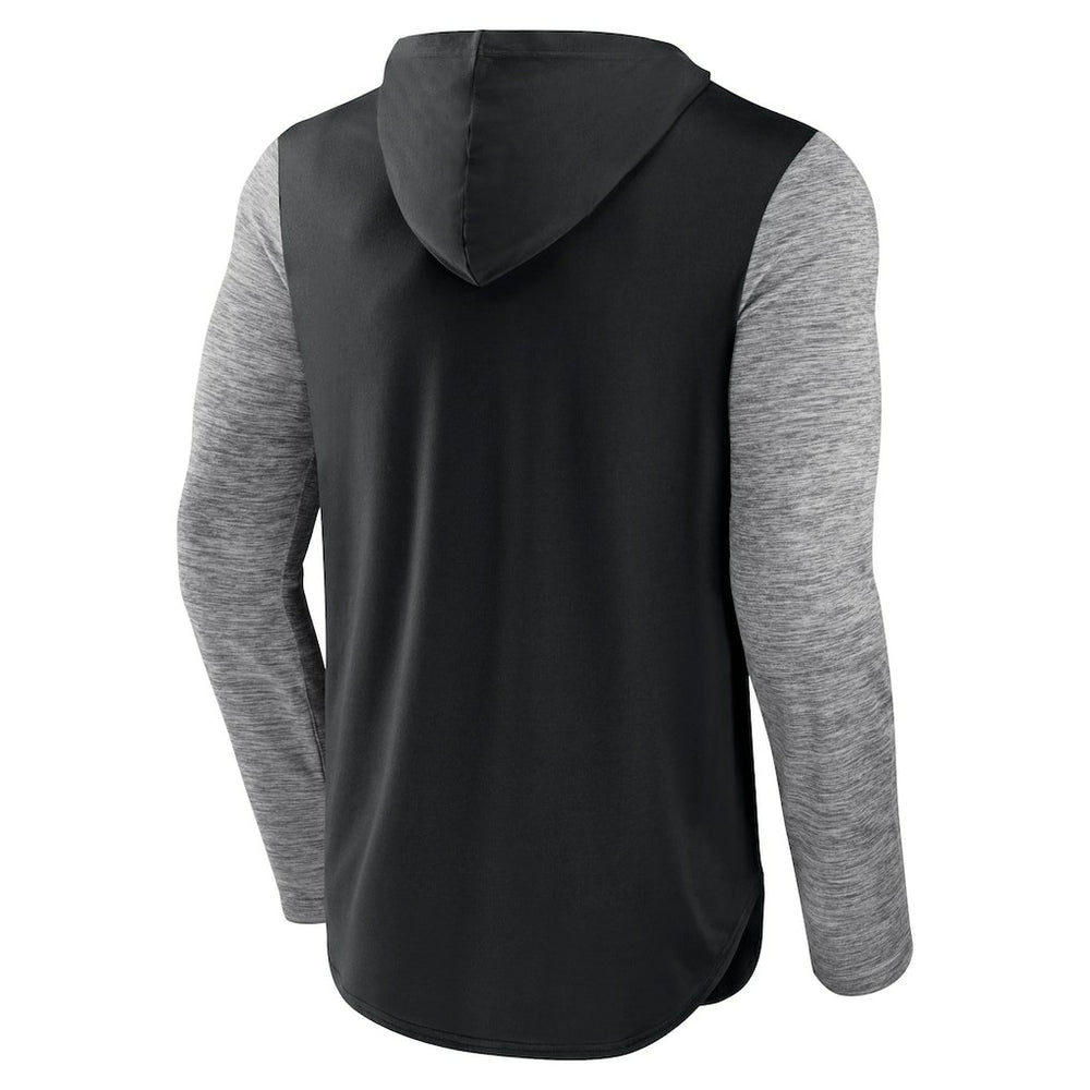 Fanatics - Brooklyn Nets Deep Rotation Performance Pullover Hoodie - Black/Heathered Charcoal