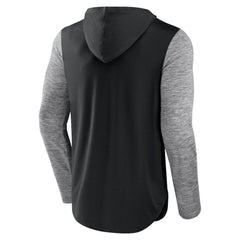 Fanatics - Brooklyn Nets Deep Rotation Performance Pullover Hoodie - Black/Heathered Charcoal