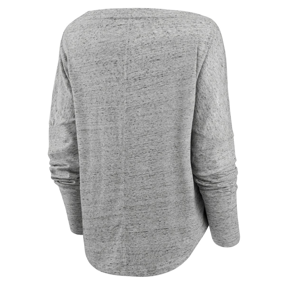 Fanatics - Los Angeles Lakers Women's Nostalgia Off-The-Shoulder Long Sleeve T-Shirt - Heathered Gray