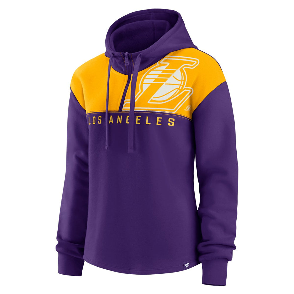 Fanatics - Los Angeles Lakers Women's Overslide Quarter-Zip Fleece Hoodie - Purple