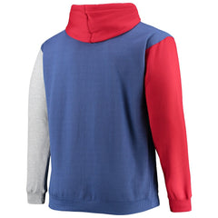 Fanatics - Philadelphia 76ers Big & Tall Double Contrast Pullover Hoodie - Royal/Red