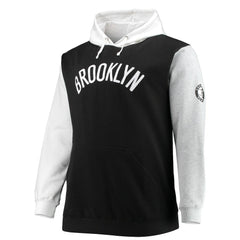 Fanatics - Brooklyn Nets Big & Tall Double Contrast Pullover Hoodie - Black/White