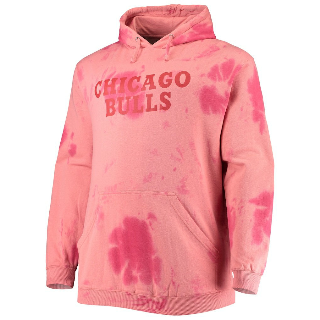 Fanatics - Chicago Bulls Big & Tall Wordmark Cloud Dye Pullover Hoodie - Red