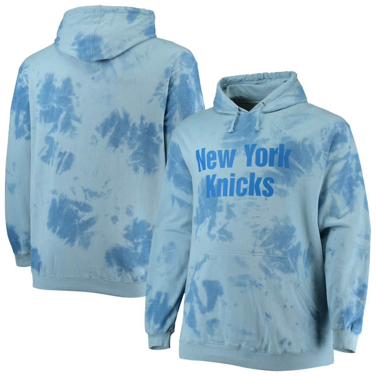 Fanatics - New York Knicks Big & Tall Wordmark Cloud Dye Pullover Hoodie - Blue
