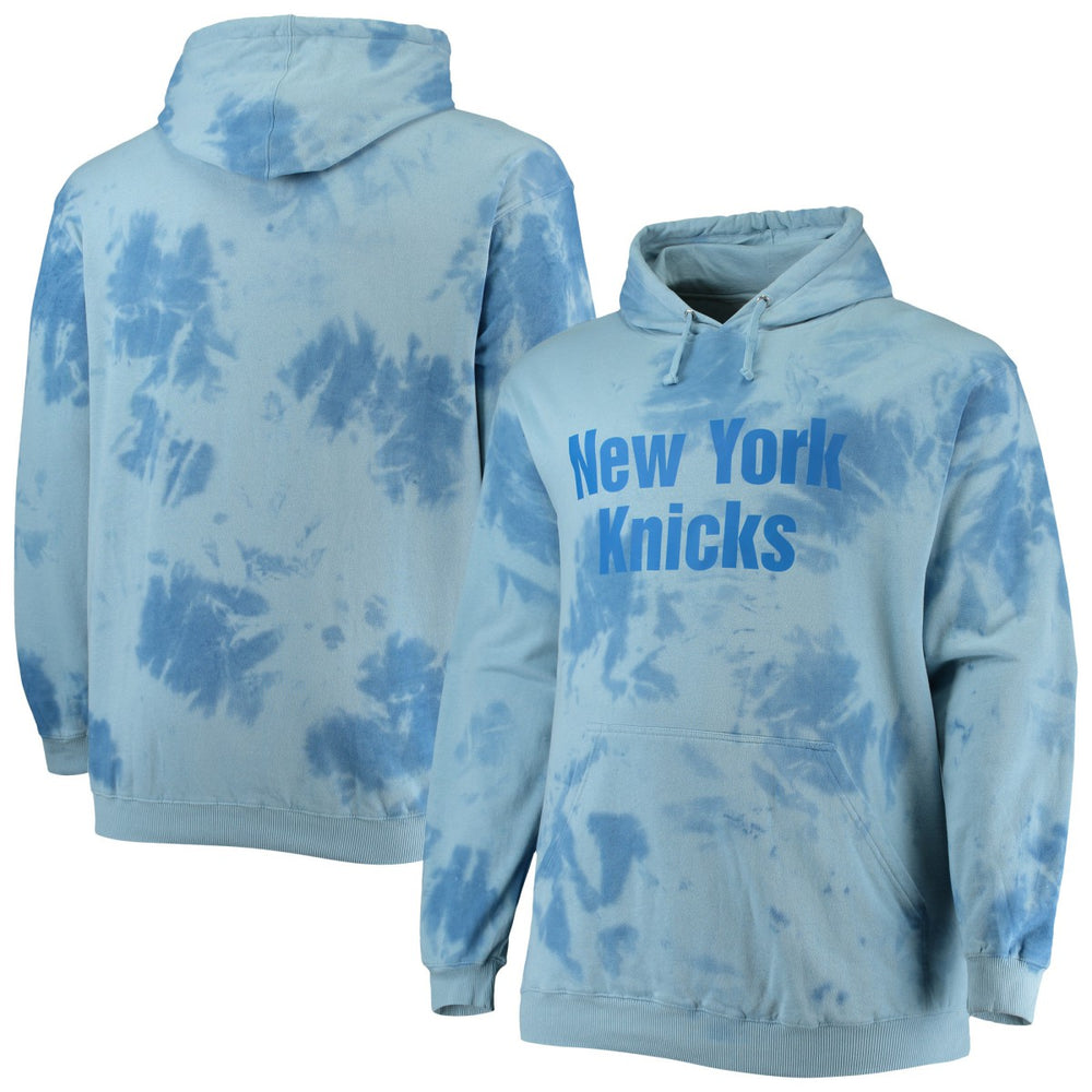 Fanatics - New York Knicks Big & Tall Wordmark Cloud Dye Pullover Hoodie - Blue