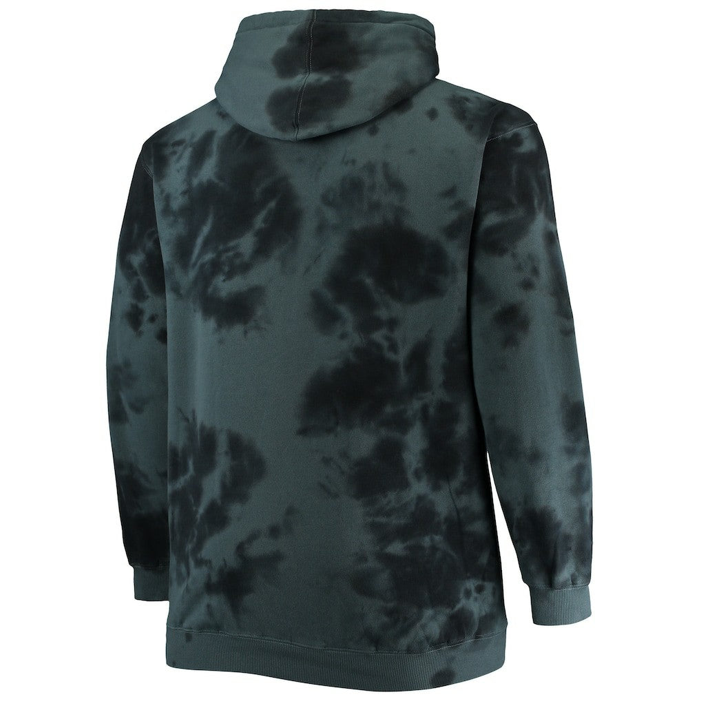 Fanatics - Brooklyn Nets Big & Tall Wordmark Cloud Dye Pullover Hoodie - Black