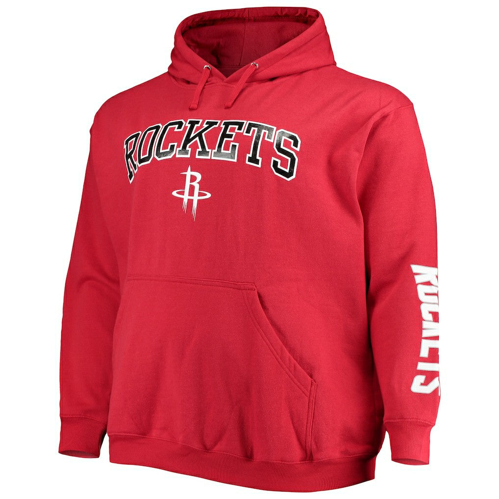 Fanatics - Houston Rockets Big & Tall Team Wordmark Pullover Hoodie - Red