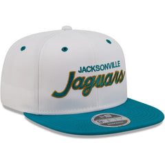 Jacksonville Jaguars New Era Sparky Original 9FIFTY Snapback Hat White/Teal - NFL