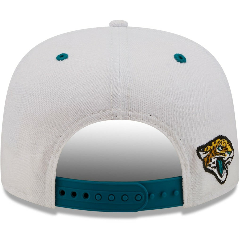 Jacksonville Jaguars New Era Sparky Original 9FIFTY Snapback Hat White/Teal - NFL