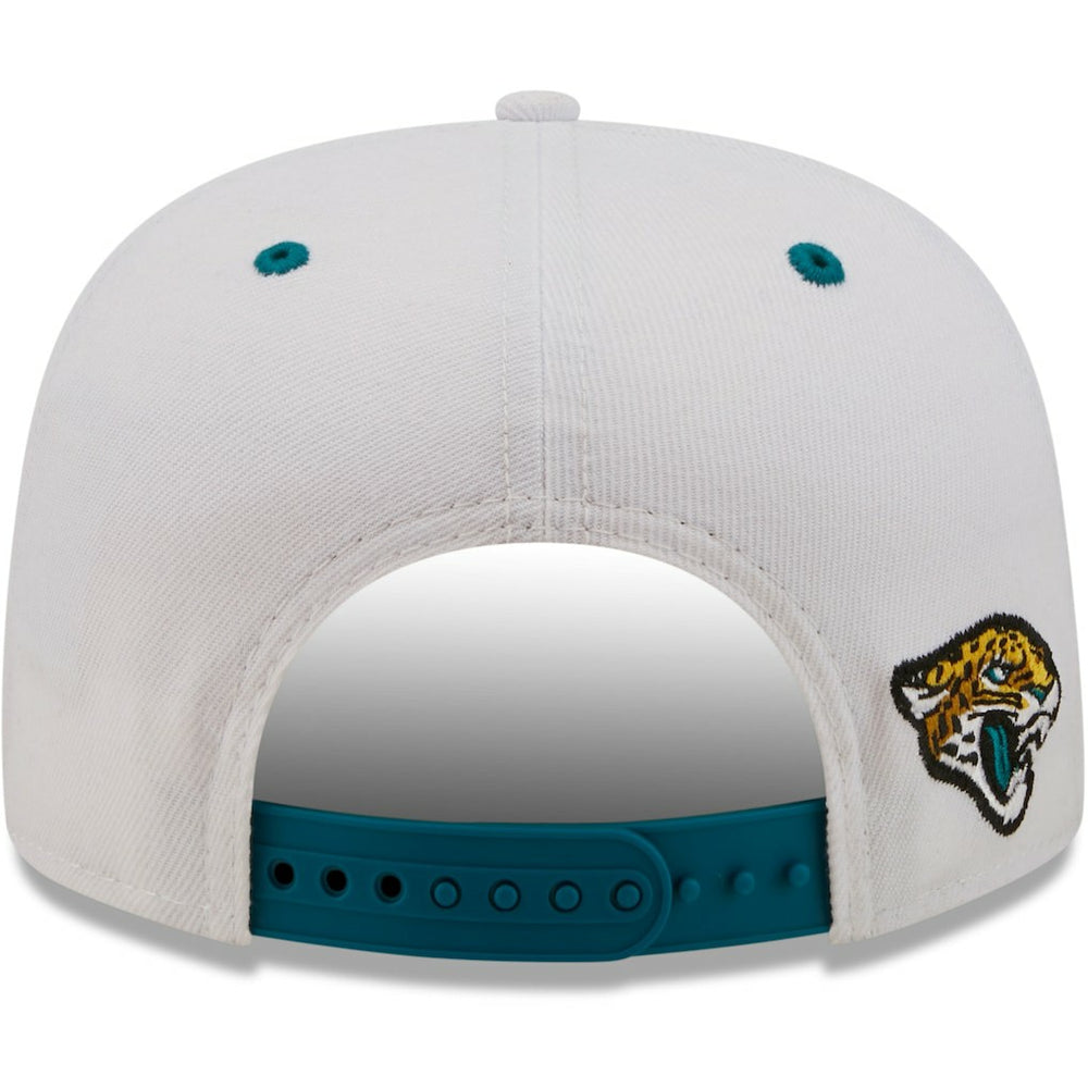 Jacksonville Jaguars New Era Sparky Original 9FIFTY Snapback Hat White/Teal - NFL