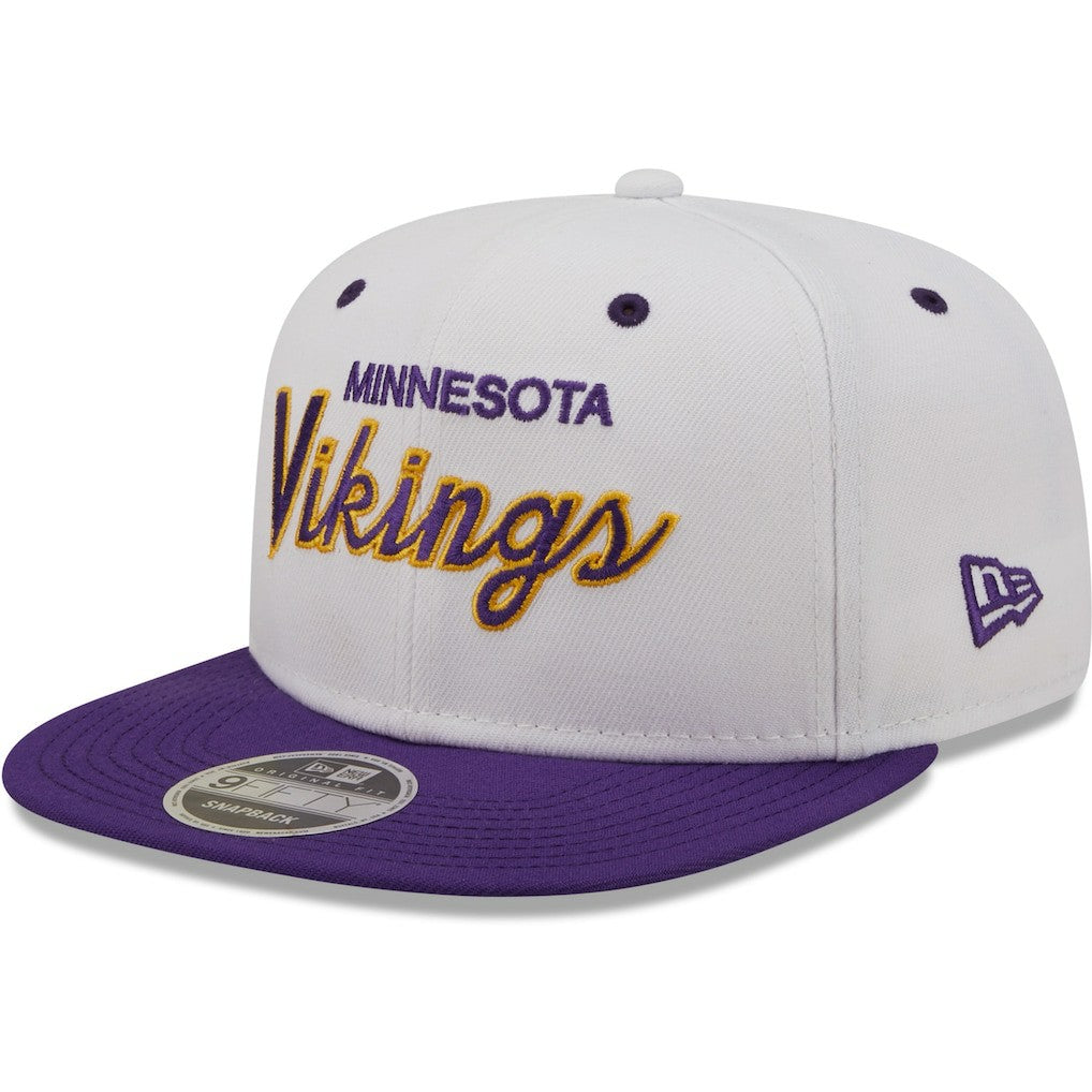 Minnesota Vikings New Era Sparky Original 9FIFTY Snapback Hat White/Purple - NFL