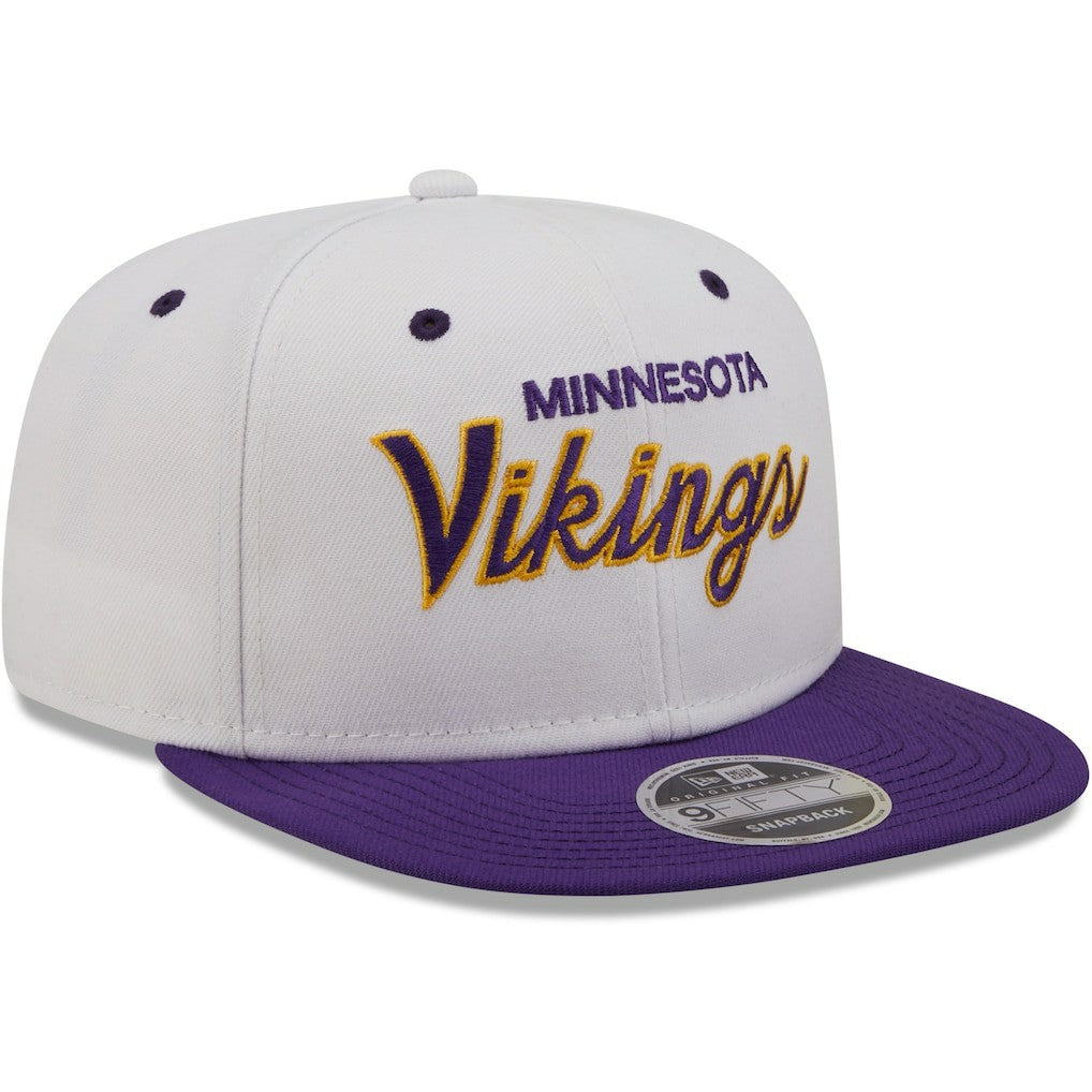 Minnesota Vikings New Era Sparky Original 9FIFTY Snapback Hat White/Purple - NFL