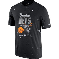 Nike - Brooklyn Nets Courtside Splatter T-Shirt - Black
