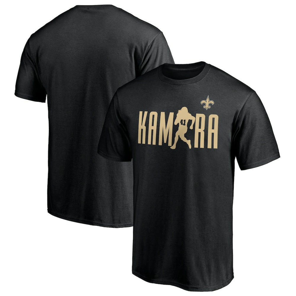 Alvin Kamara New Orleans Saints Checkdown T-Shirt Black - NFL