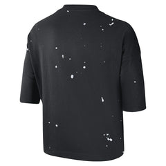 Nike - Brooklyn Nets Women's Courtside Splatter Cropped T-Shirt - Black