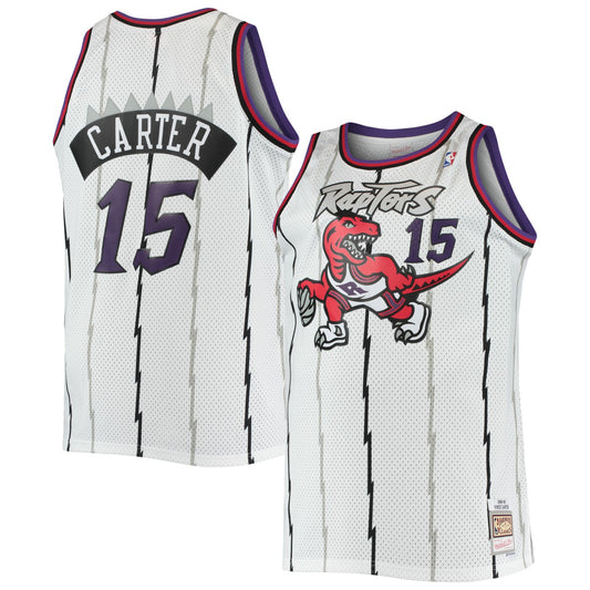 Vince Carter Toronto Raptors 1998/99 Big & Tall Hardwood Classics Swingman Jersey - White | NBA Jerseys