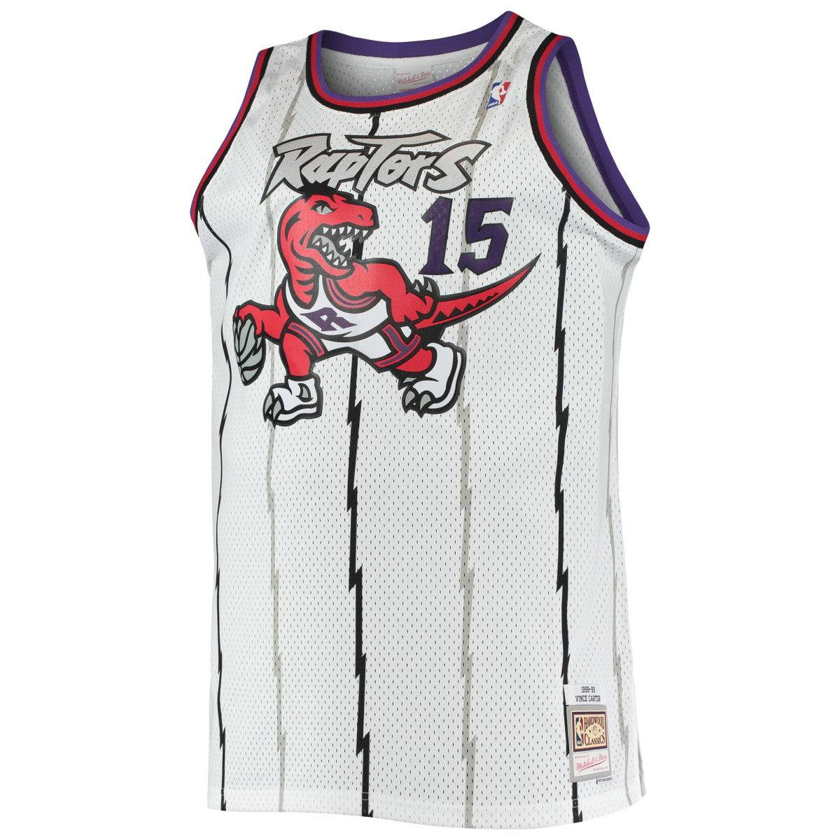 Mitchell & Ness - Vince Carter Toronto Raptors 1998/99 Big & Tall Hardwood Classics Swingman Jersey - White