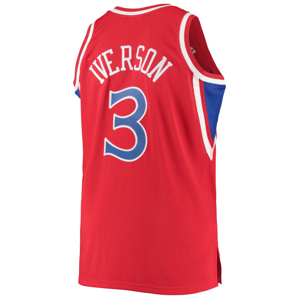 Mitchell & Ness - Allen Iverson Philadelphia 76ers 1996/97 Big & Tall Hardwood Classics Swingman Jersey - Red
