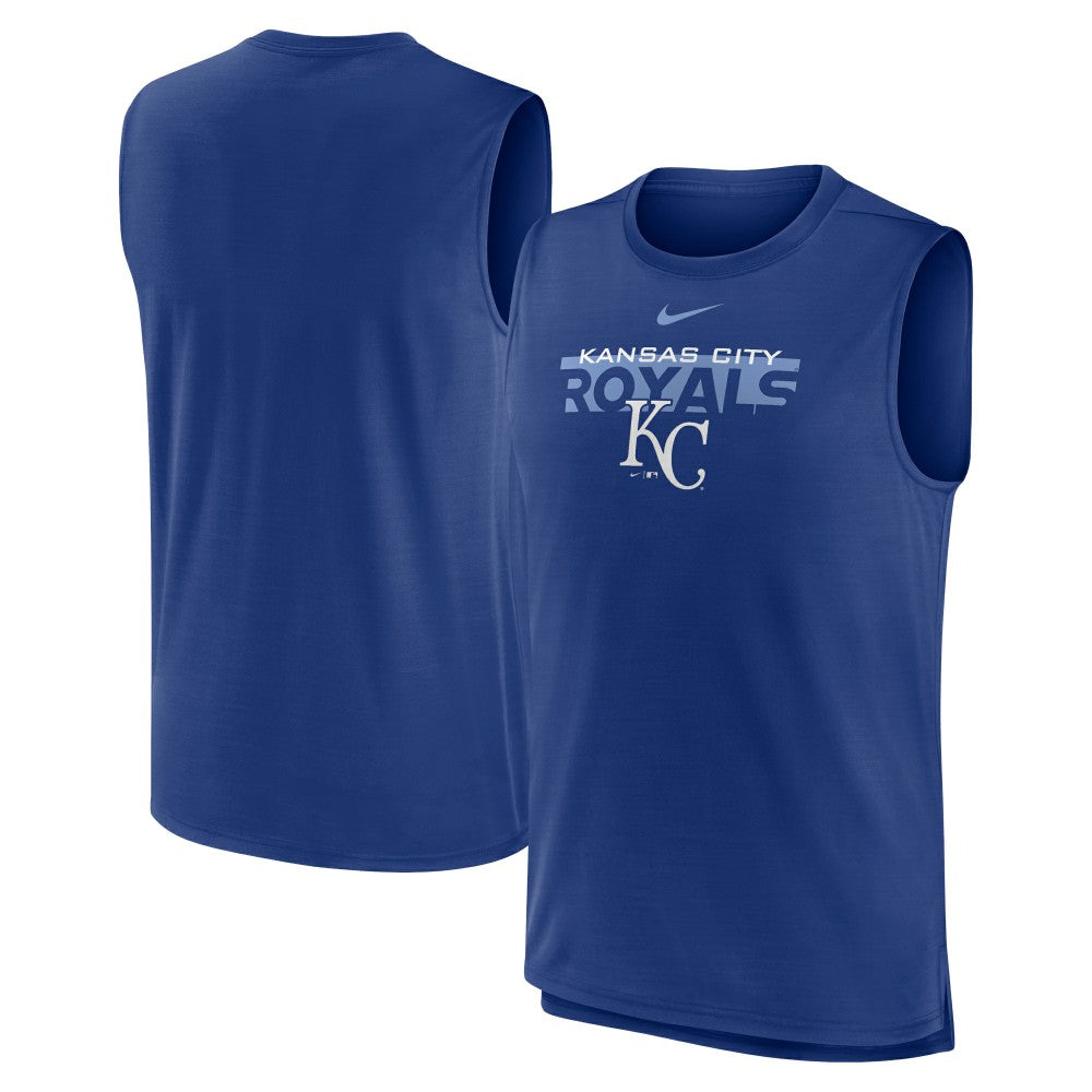 Kansas City Royals Nike Knockout Stack Exceed Performance Muscle Tank Top -Royal On Sale