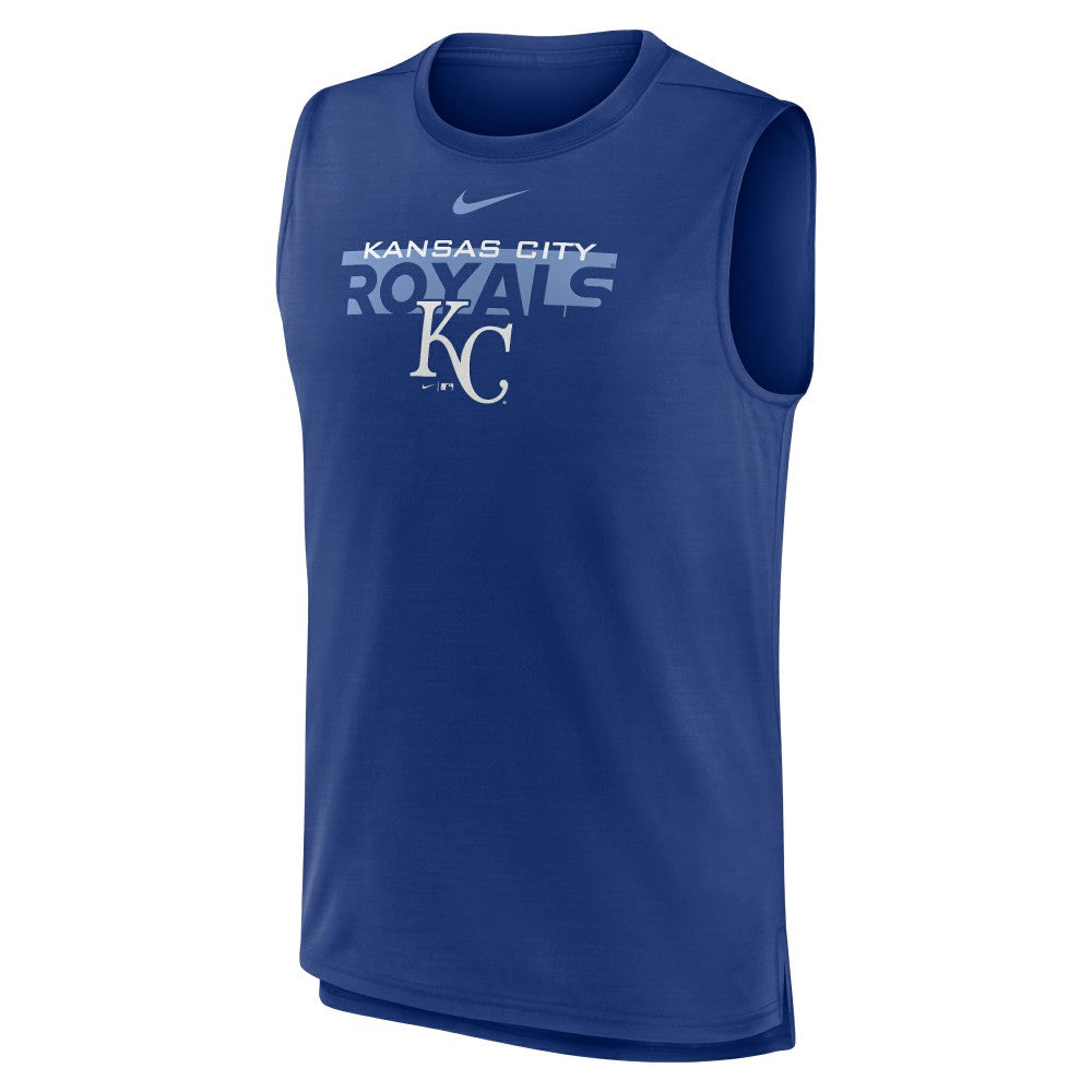 Kansas City Royals Nike Knockout Stack Exceed Performance Muscle Tank Top -Royal On Sale