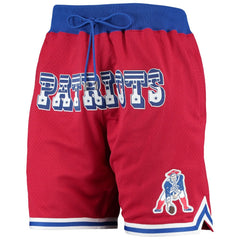 New England Patriots Just Don Gold Rush Shorts Red - Mitchell & Ness