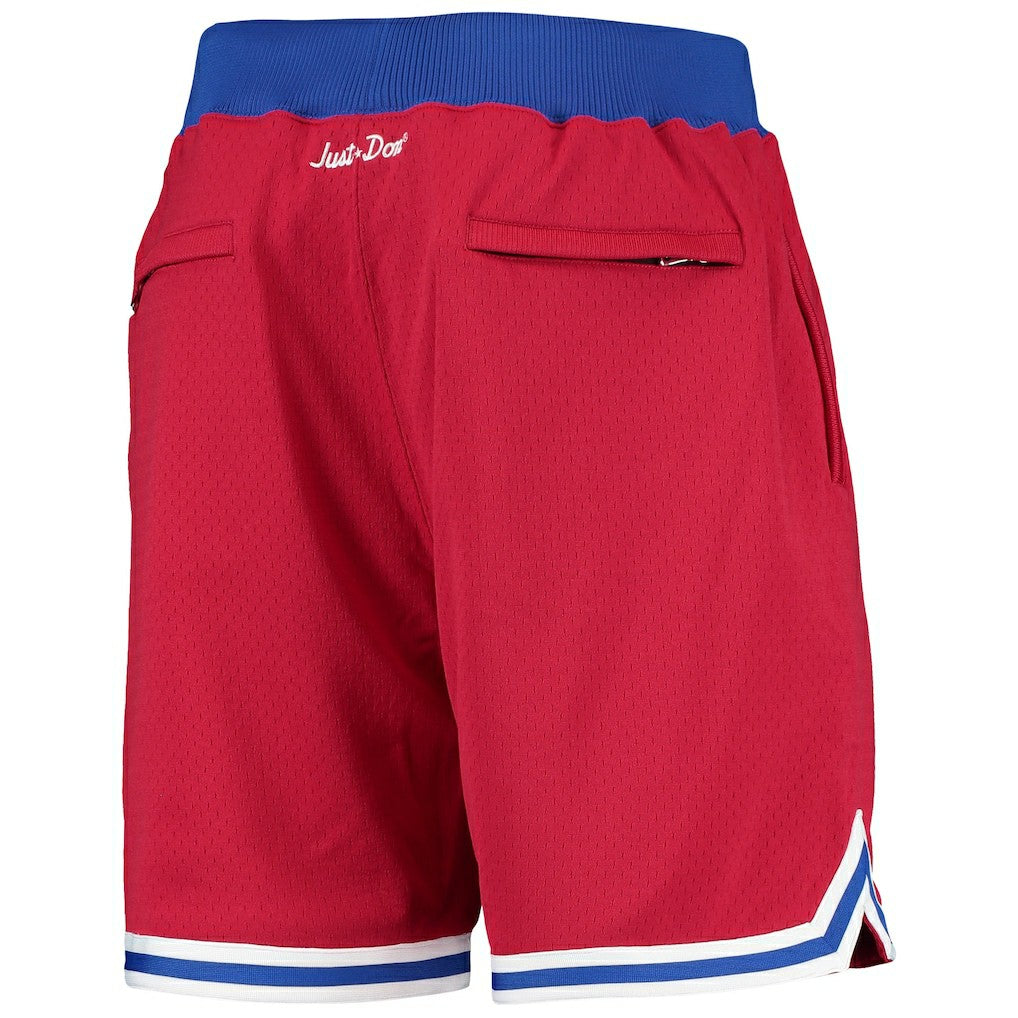 New England Patriots Just Don Gold Rush Shorts Red - Mitchell & Ness