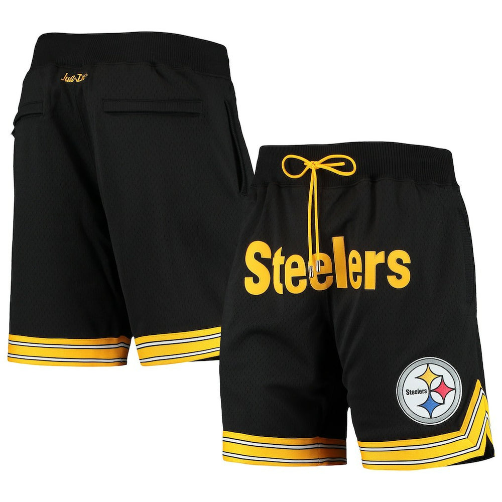 Pittsburgh Steelers Just Don Gold Rush Shorts Black - Mitchell & Ness