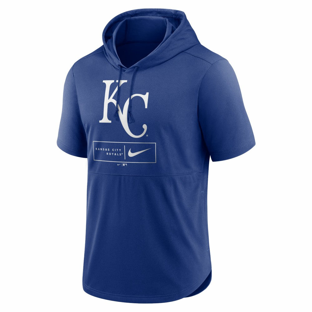 Kansas City Royals Nike Lockup Performance Short Sleeve Lightweight Hooded Top Sale