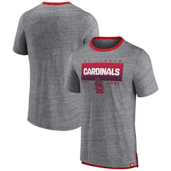 St. Louis Cardinals Fanatics Iconic Team Element Speckled Ringer T-Shirt On Sale
