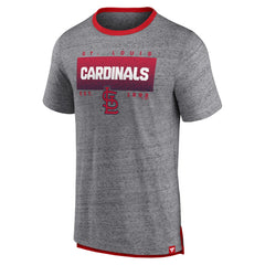 St. Louis Cardinals Fanatics Iconic Team Element Speckled Ringer T-Shirt On Sale