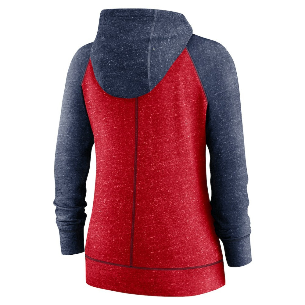 Los Angeles Angels Nike Women's Split Wordmark Gym Vintage Raglan Lightweight Full-Zip Hoodie On Sale
