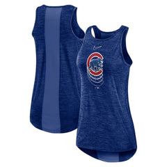 Chicago Cubs Nike Women's Logo Fade High Neck Performance Tank Top Sale