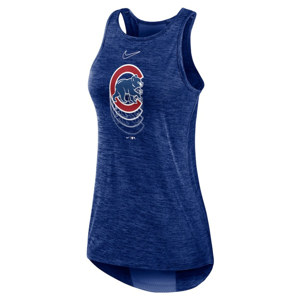 Chicago Cubs Nike Women's Logo Fade High Neck Performance Tank Top Sale