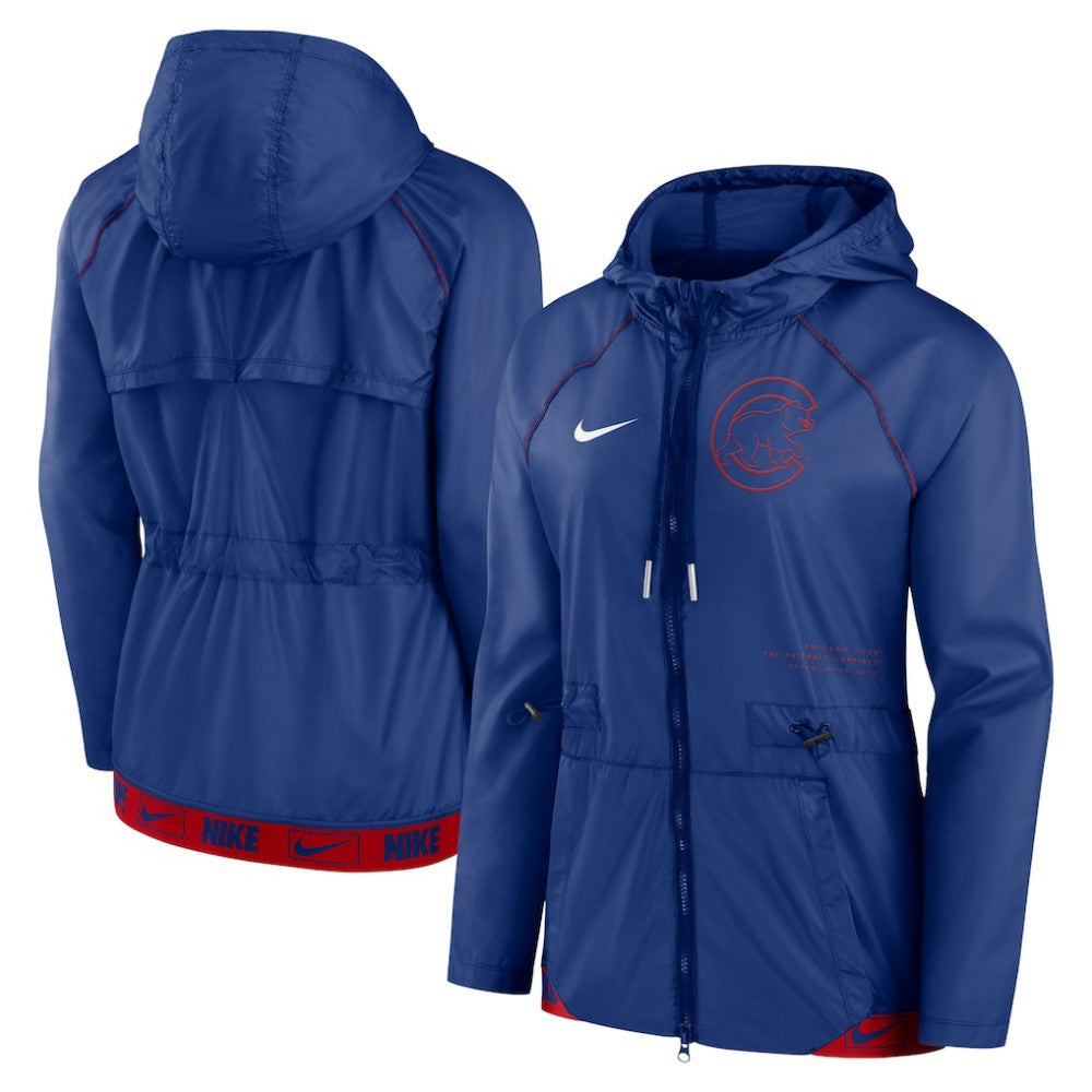 Chicago Cubs Nike Women's Statement Raglan Full-Zip Hoodie Jacket On Sale