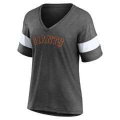 San Francisco Giants Fanatics Women's Wordmark V-Neck Tri-Blend T-Shirt Clearance