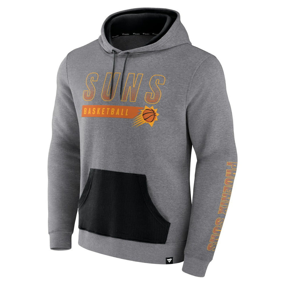 Fanatics - Phoenix Suns Off The Bench Color Block Pullover Hoodie - Heathered Gray