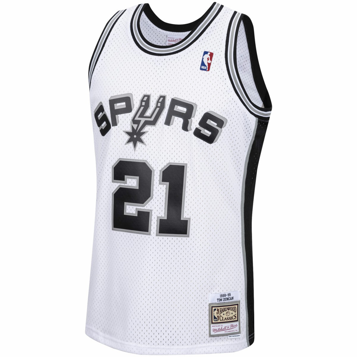 Mitchell & Ness - Tim Duncan San Antonio Spurs 1998/99 Hardwood Classics Swingman Jersey - White