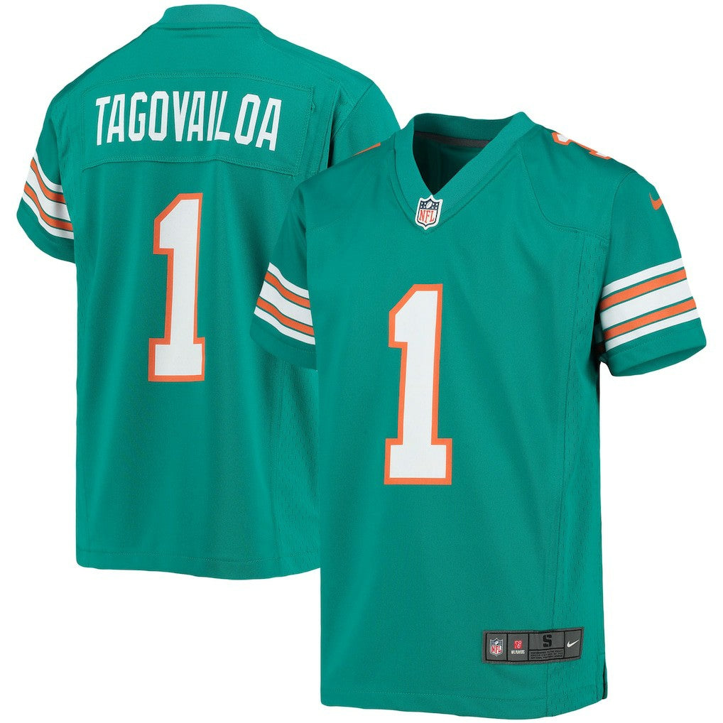 Tua Tagovailoa Miami Dolphins Youth Game Jersey Aqua - Nike