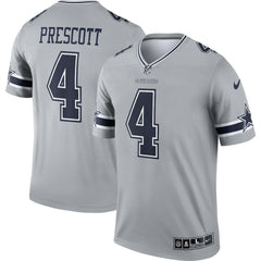 Dak Prescott Dallas Cowboys Inverted Legend Player Performance Top Gray - Nike