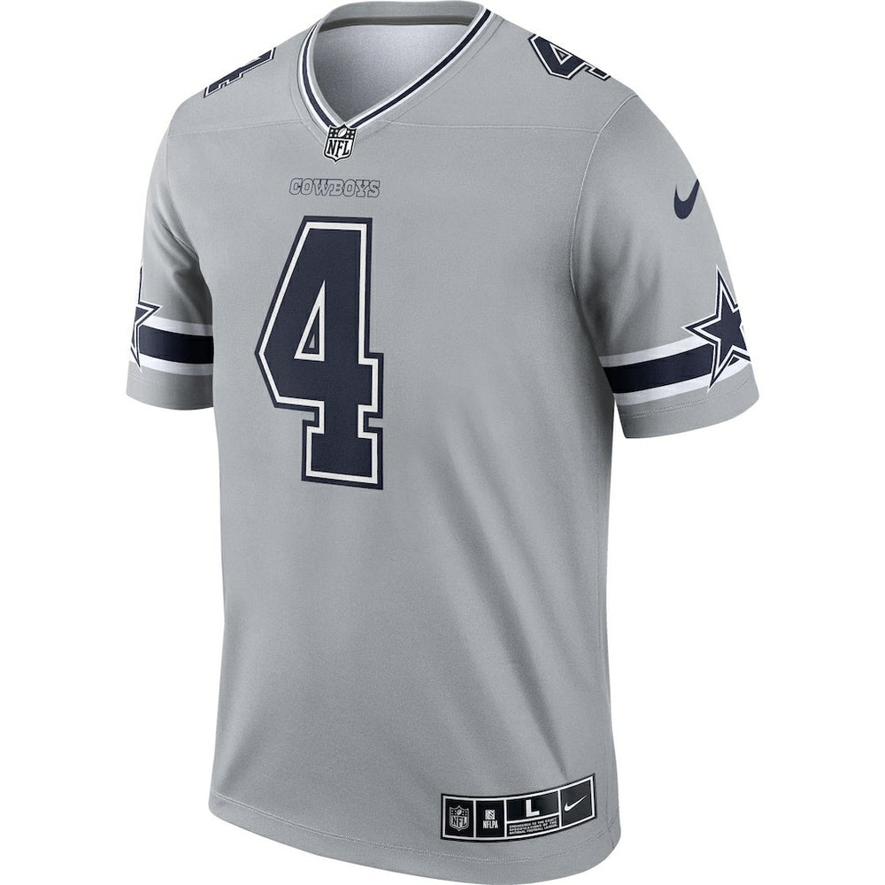 Dak Prescott Dallas Cowboys Inverted Legend Player Performance Top Gray - Nike