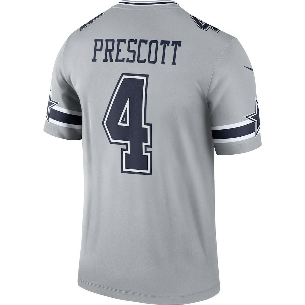 Dak Prescott Dallas Cowboys Inverted Legend Player Performance Top Gray - Nike