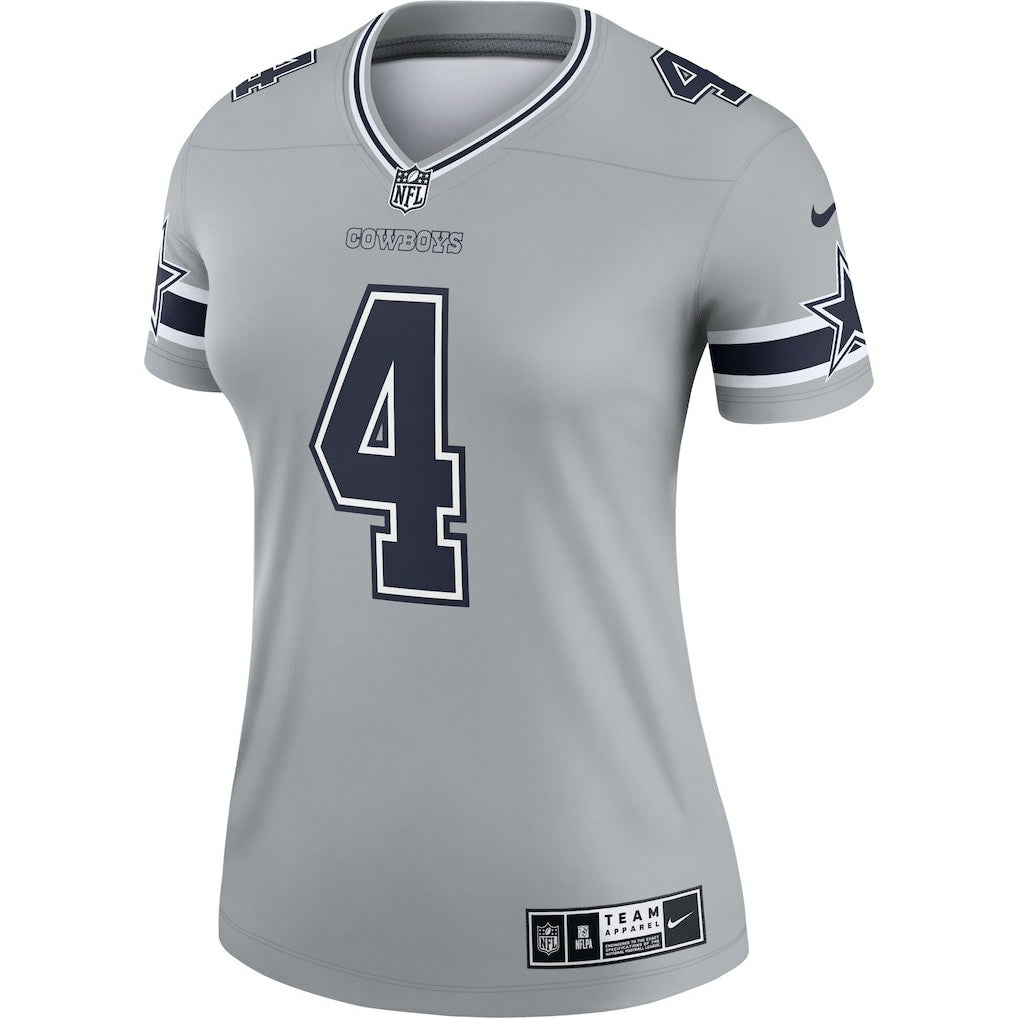 Dak Prescott Dallas Cowboys Women's Legend Player Performance Top Gray - Nike