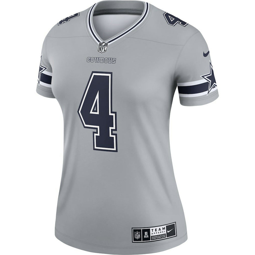 Dak Prescott Dallas Cowboys Women's Legend Player Performance Top Gray - Nike