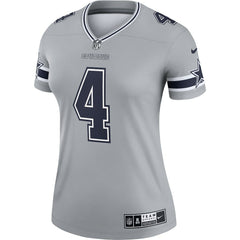 Dak Prescott Dallas Cowboys Women's Legend Player Performance Top Gray - Nike