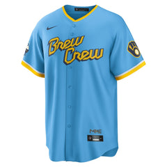 Christian Yelich Milwaukee Brewers Nike City Connect Replica Player Jersey discount