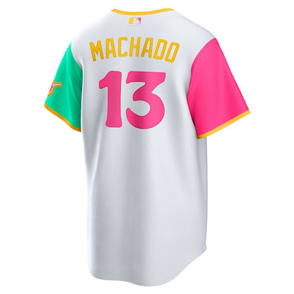 Manny Machado San Diego Padres Nike City Connect Replica Player Jersey - White | MLB Jerseys