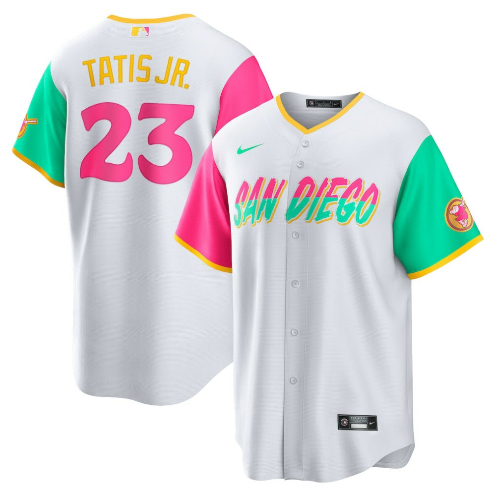Fernando Tatis Jr. San Diego Padres Nike City Connect Replica Player Jersey - White | MLB Jerseys