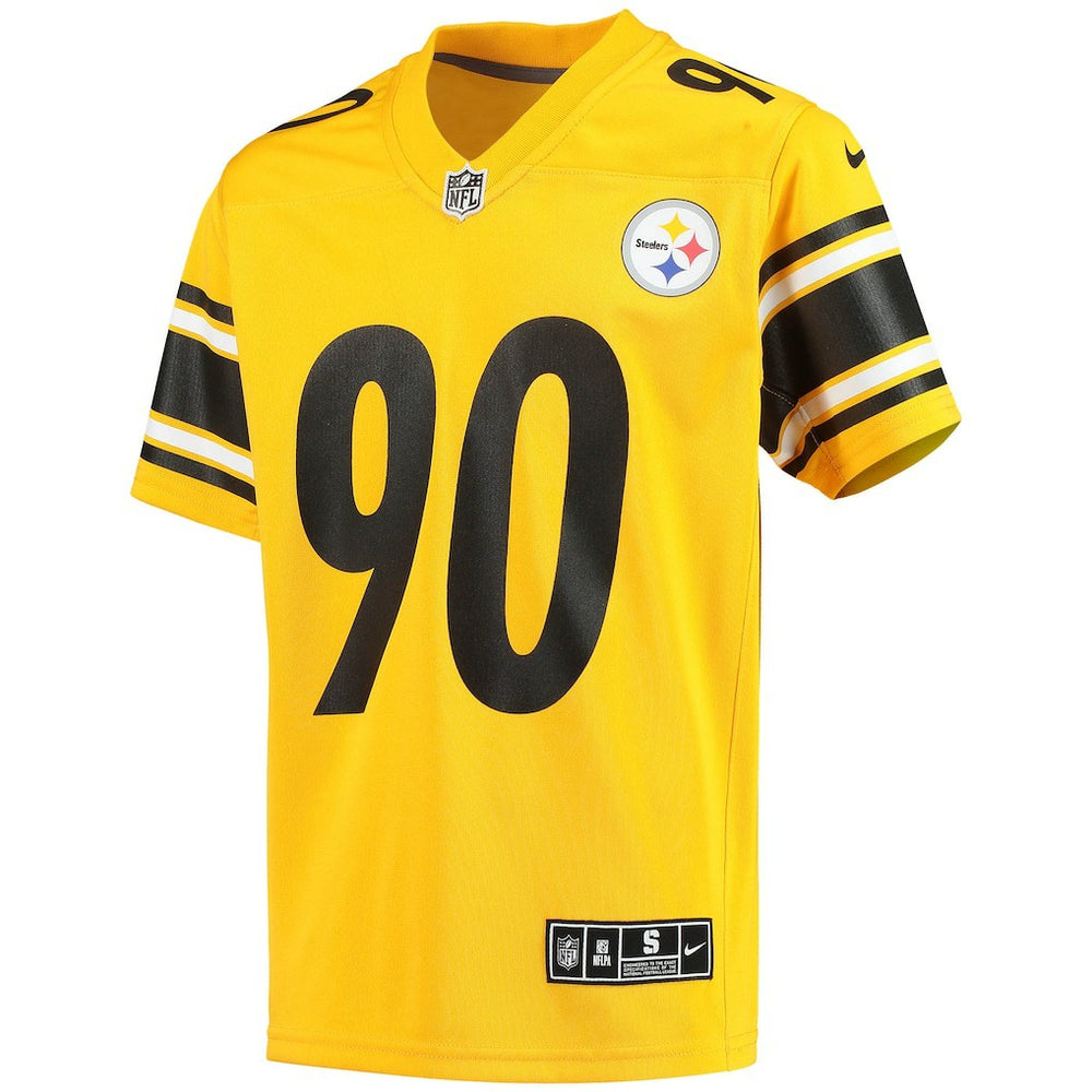T.J. Watt Pittsburgh Steelers Youth Inverted Team Game Jersey Gold - Nike
