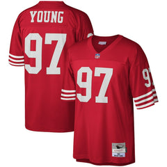 Bryant Young San Francisco 49ers Legacy Replica Jersey Scarlet - Mitchell & Ness