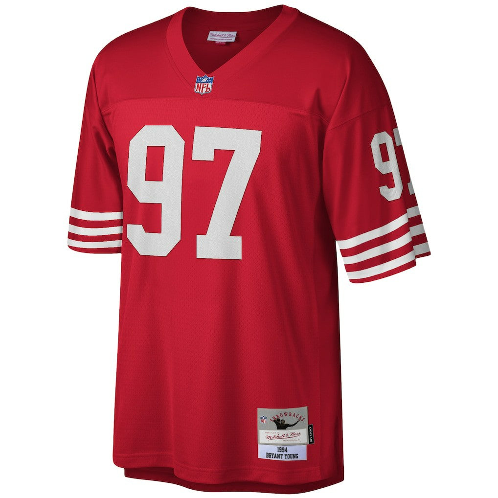 Bryant Young San Francisco 49ers Legacy Replica Jersey Scarlet - Mitchell & Ness